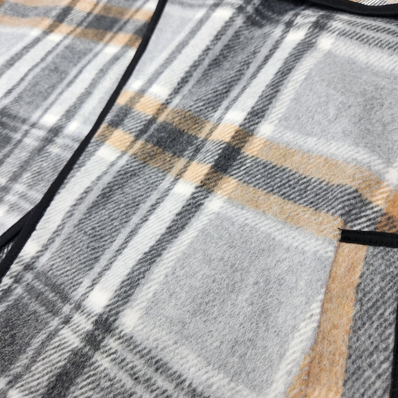 Plaid Open Front Vest Women's Large - Picture 15 of 16